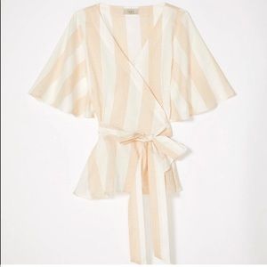 Loft Embroidered Wrap Top